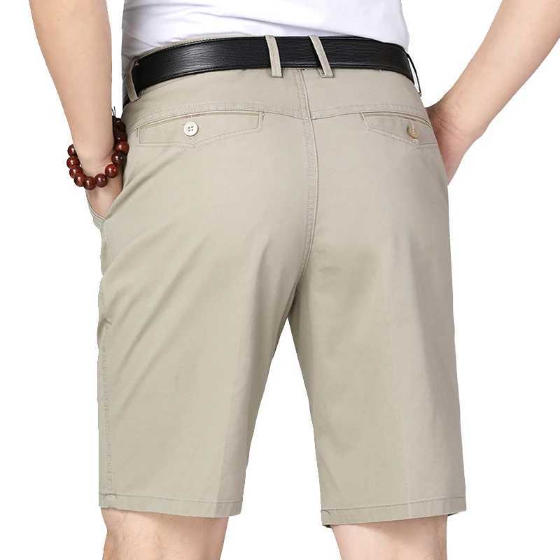 Classic mens cotton shorts mens stretch casual shorts Bermuda knee shorts golf sport summer cool breathable shorts khaki beige W241226