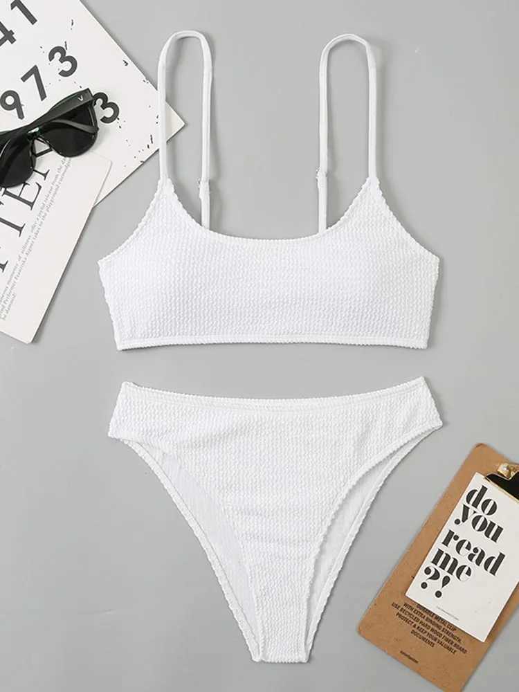 OIINAA swimsuit womens sexy pink swimsuit wave striped bikini set split two-piece Biquinis summer fashionable womens beach wearW241225