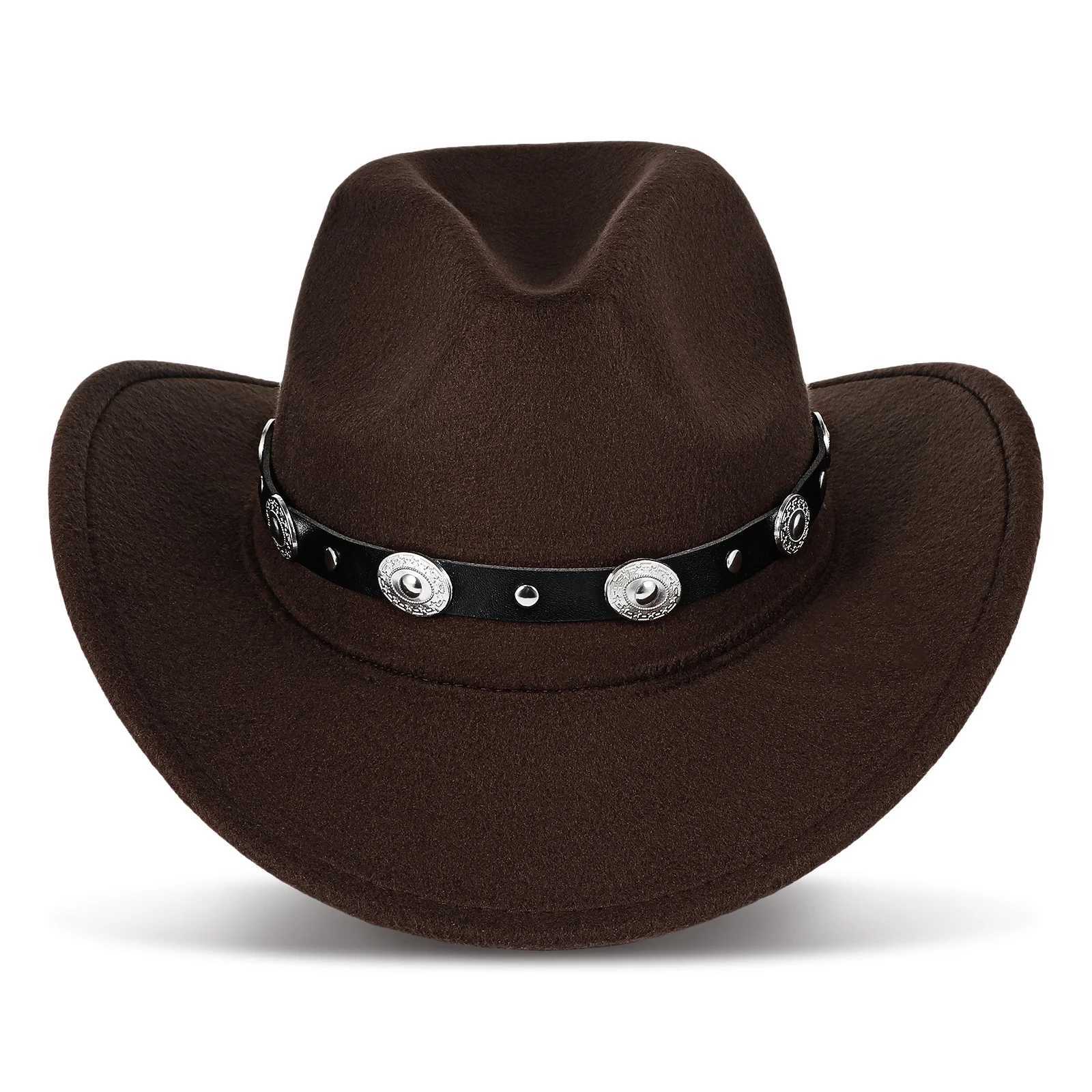 Cowboy Hat Cowboy Girls Clothing Wide Brim Mens Hat Outdoor Dr Up Polyester (Polyester Fiber) Felt Mens Top W241225