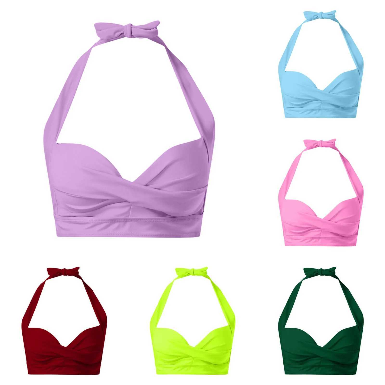 Womens patchwork lace swimsuit tops underwear full bikini tops push up swimsuit tops lace tops swimsuit topsW241225