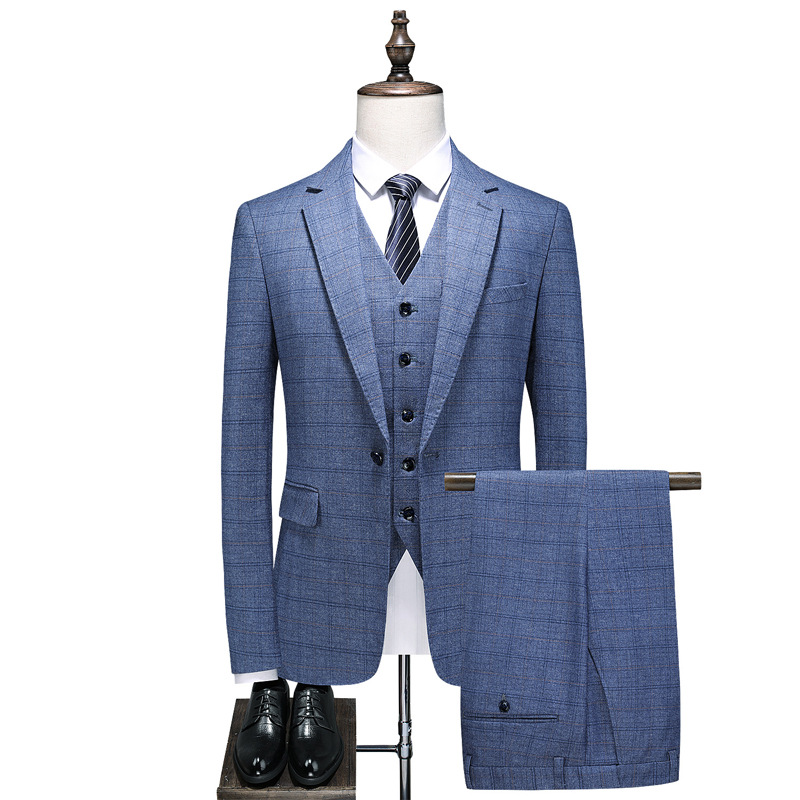 K1225New Men's Suit Plaid Large Size Casual Suit