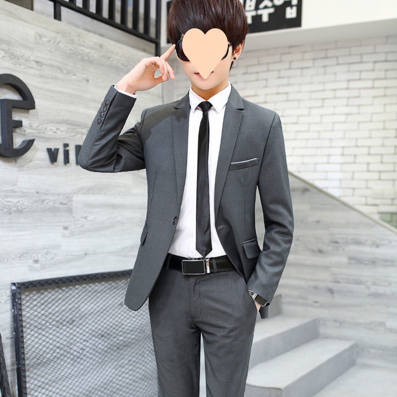 X12251Business professional slim best man small suit groom wedding dress Korean style formal suit