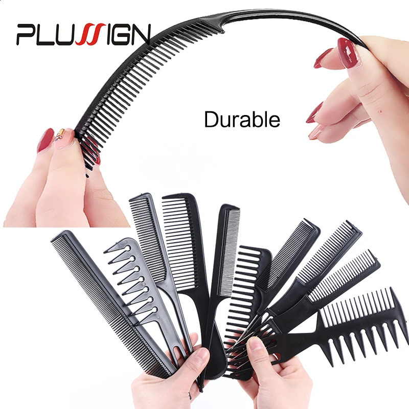 Women Men Hair Brushes Set Static Hairdressing Combs Curly Hair Washing Brush Heat Resistance Fine Tooth Tail Comb 10Pcs 241225