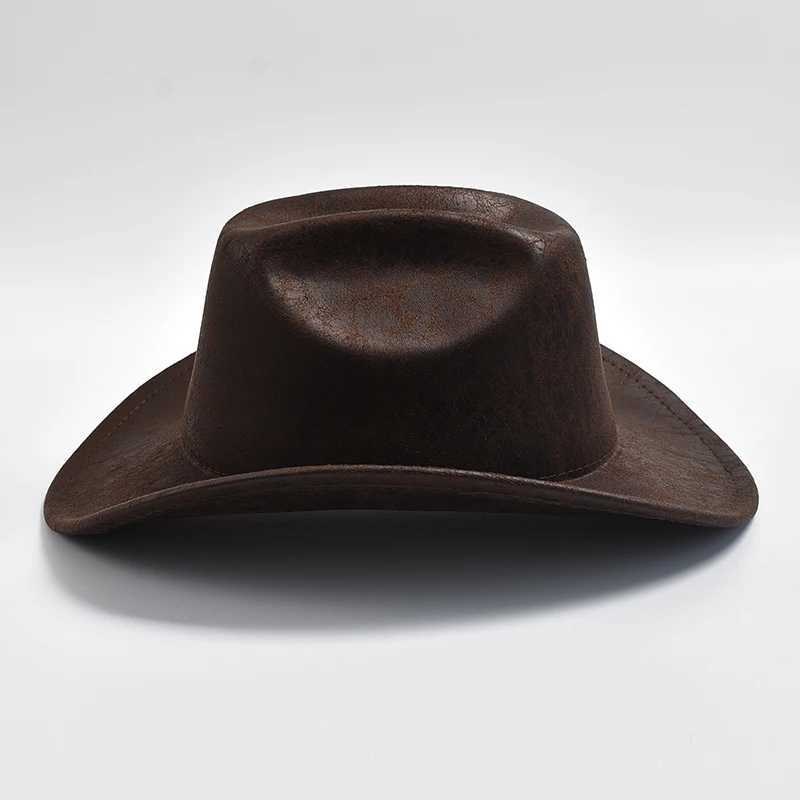 Unisex Retro Western Mens Cowboy Hat Womens Outdoor Gentleman Cowboy Girl Jazz C Sombrero Hombre W241225