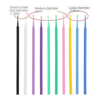 1000Pc Disposable Micro Brushes Cotton Swabs Lashes Brush Eyelash Extension Tools Mascara Wands Applicator Cosmetic Makeup Tools 241226