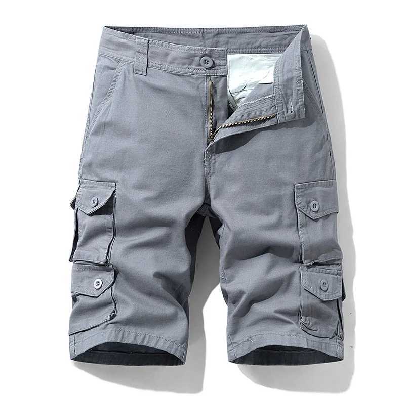 Cargo Shorts Men Cotton Bermuda Male New 2024 Summer Mens Baggy Military Zipper Pants Male Army Green Tactical Shorts W241226