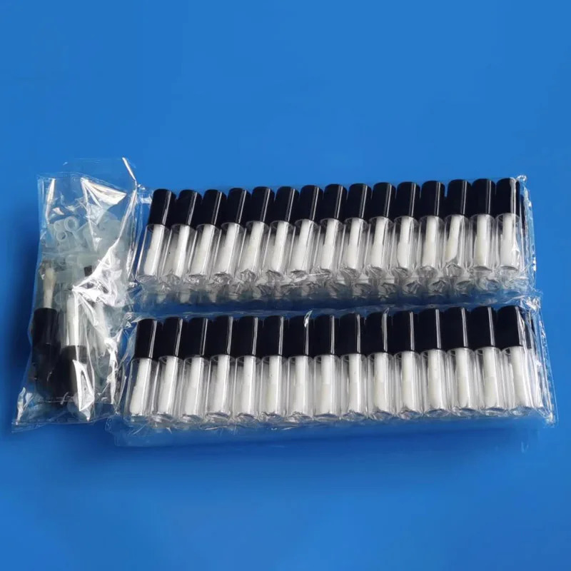 50/100/200Pcs Black Blue Silver Rose Gold Lip Gloss Tube Cosmetic with Cap Empty Lipstick Bottle Lipgloss Sample Container 241225