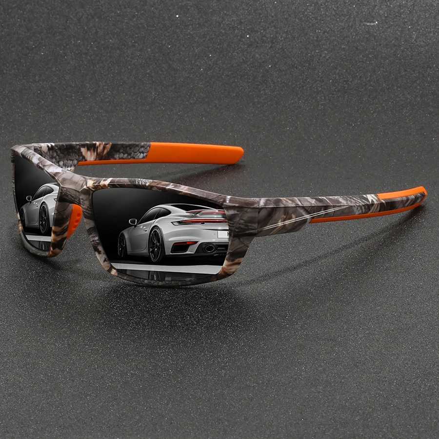 Fashionable retro polarized sports sunglasses for men and women fishing running cycling mountain sports mens sunglasses UV400 glasses W241225