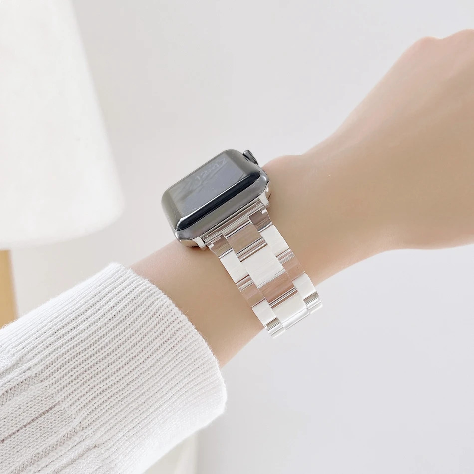 Transparent Strap For Watch Band 8 7 6 SE 4 5 45mm 44mm 42mm Fashion Mix Color Resin Bracelet 49mm 40mm 38mm 241220