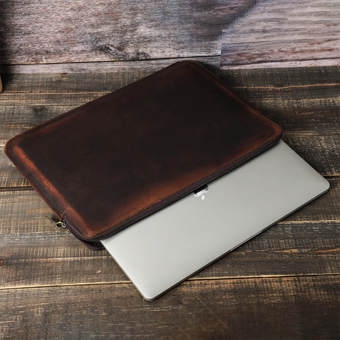 Laptop Briefcase Men For Air Pro 13 14 15 inch Cowhide Handbag Sleeve Tablet Pouch Case Thinkpad Matebook Funda 241225