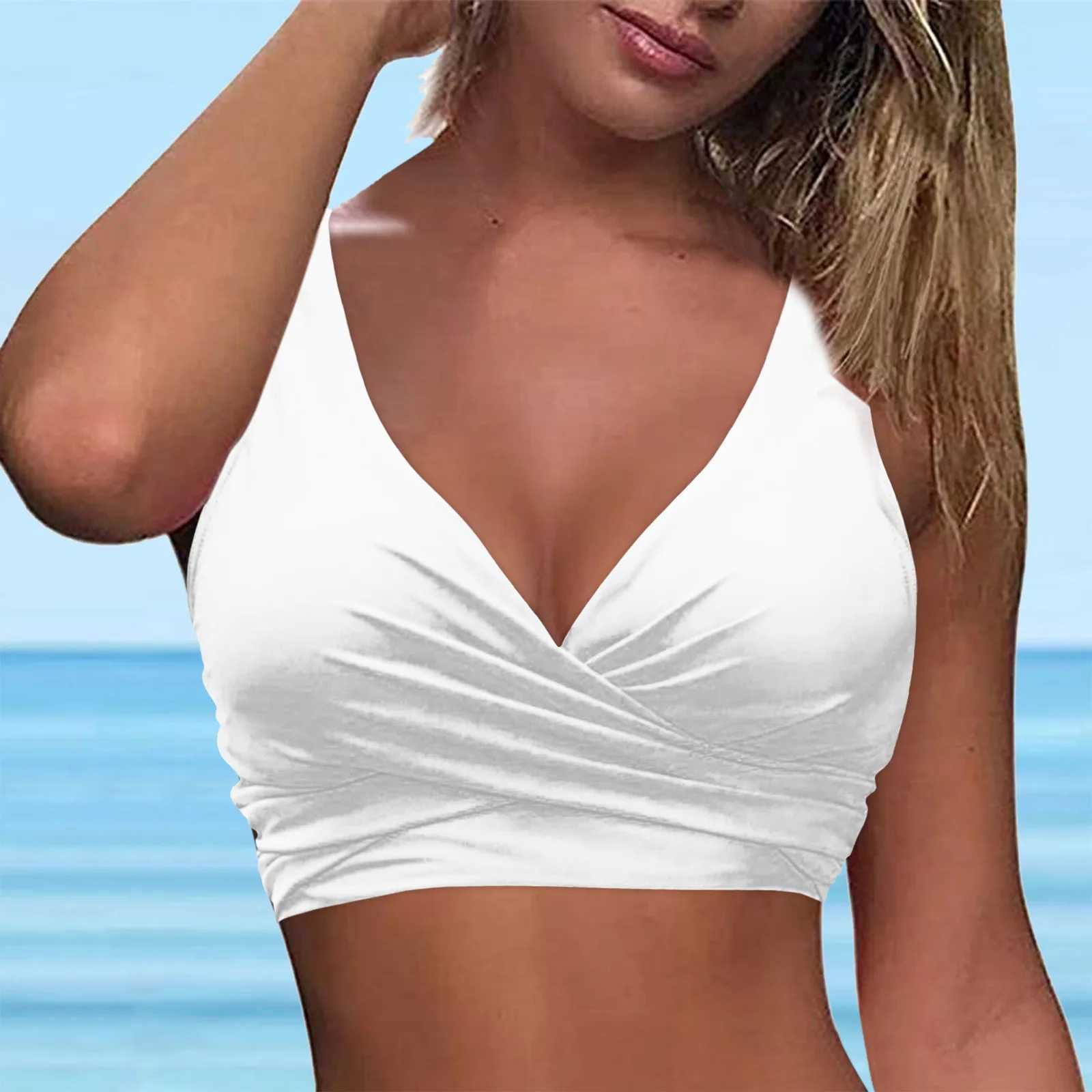Womens lace swimsuit tops underwear full bikini tops push up swimsuits tops ties swimsuitsW241225