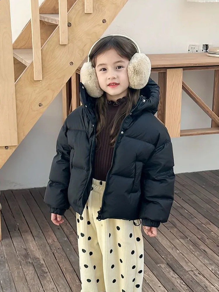 Childrens Down And Cotton Jacket Thickened For Boys Girls Warm Babies To Wear Coat Outerwear 241225