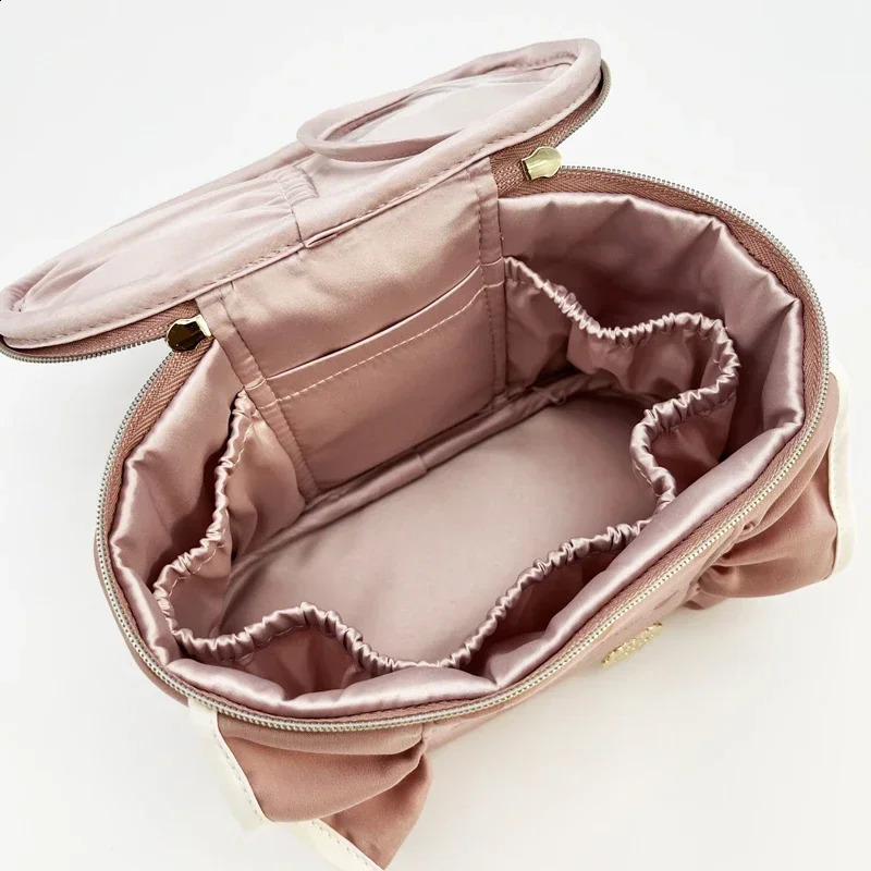 Japanese Style Fresh Ruffled Small Bucket Bag Student Girls Sweet Portable Small Cosmetic Bag Storage Bag 241226