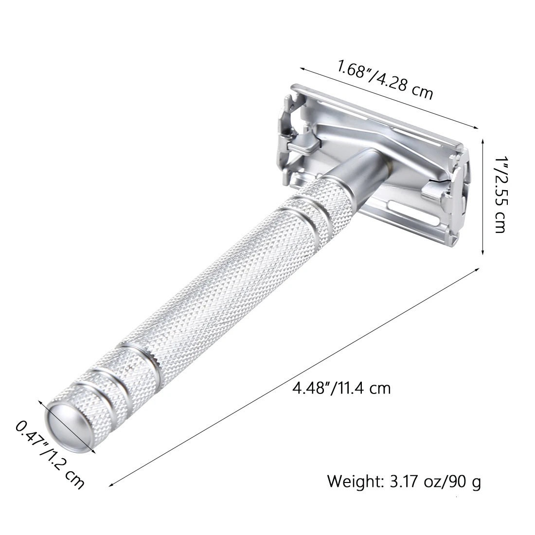 Double Edge Blades Safety Brass Razor Manual Shaver Silver Matching Butterfly Men Shaving With 5 Blades 241225