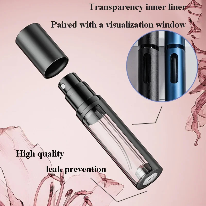 10/8/5ml Mini Perfume Refillable Bottle Liquid Container For Cosmetics Bottom Charge Spray Bottling Dispenser Press Head Travel 241225