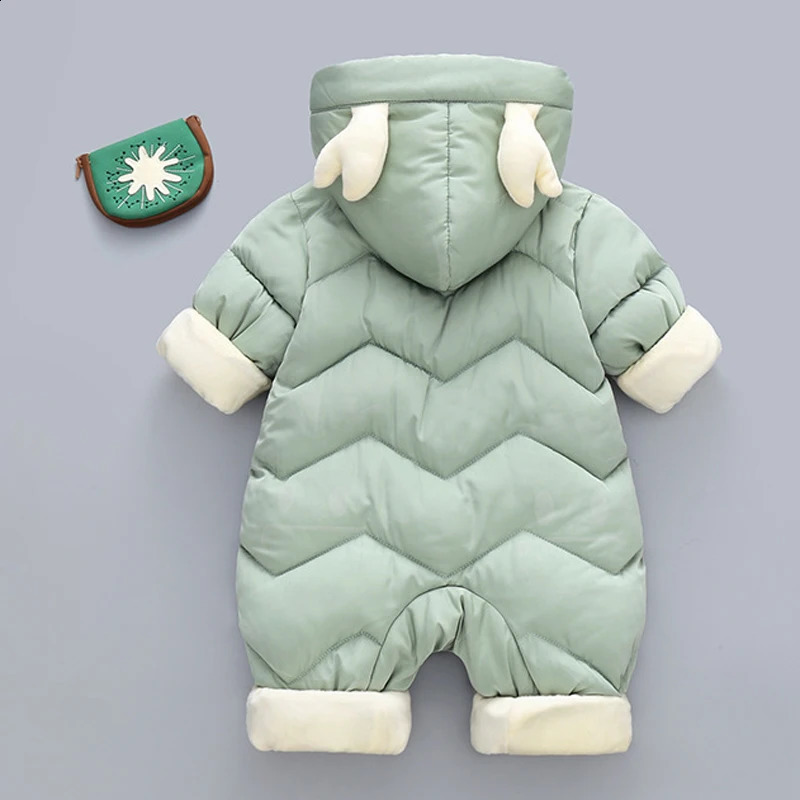 13Y Infant Thick Velvet Rompers Clothing Winter Autumn Padded Warm Onesie Baby Girl Boy Jumpsuit Kids Overalls born Down One 241225