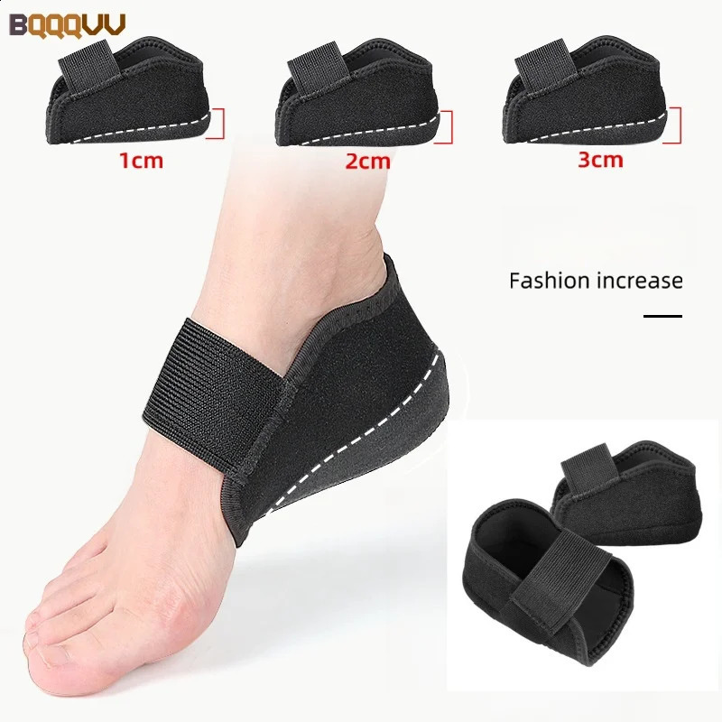 1Pair Invisible Height Increase Silicone Socks Gel Heel Pads Orthopedic Arch Support Heel Cushion Soles Insole Foot Massage 241226
