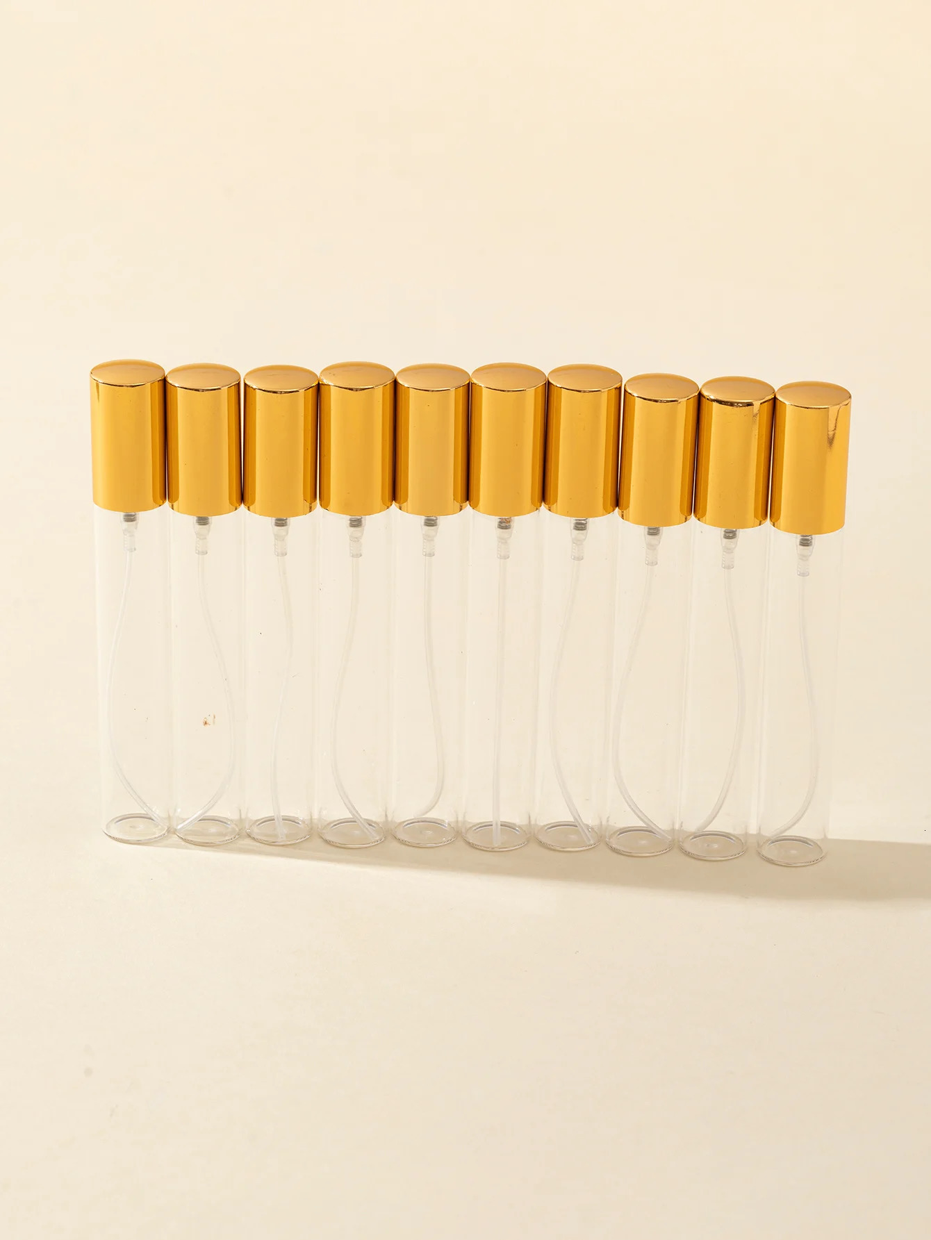Wholesale 35/piece 5ml10ml15ml local tyrant gold transparent glass thickened spray bottle mini perfume bottle travel size 241225