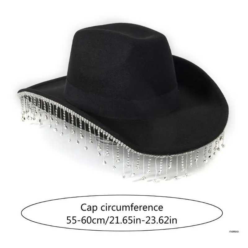 Cowboy Hat Tassel Scarf Single Party Costume Set W241225