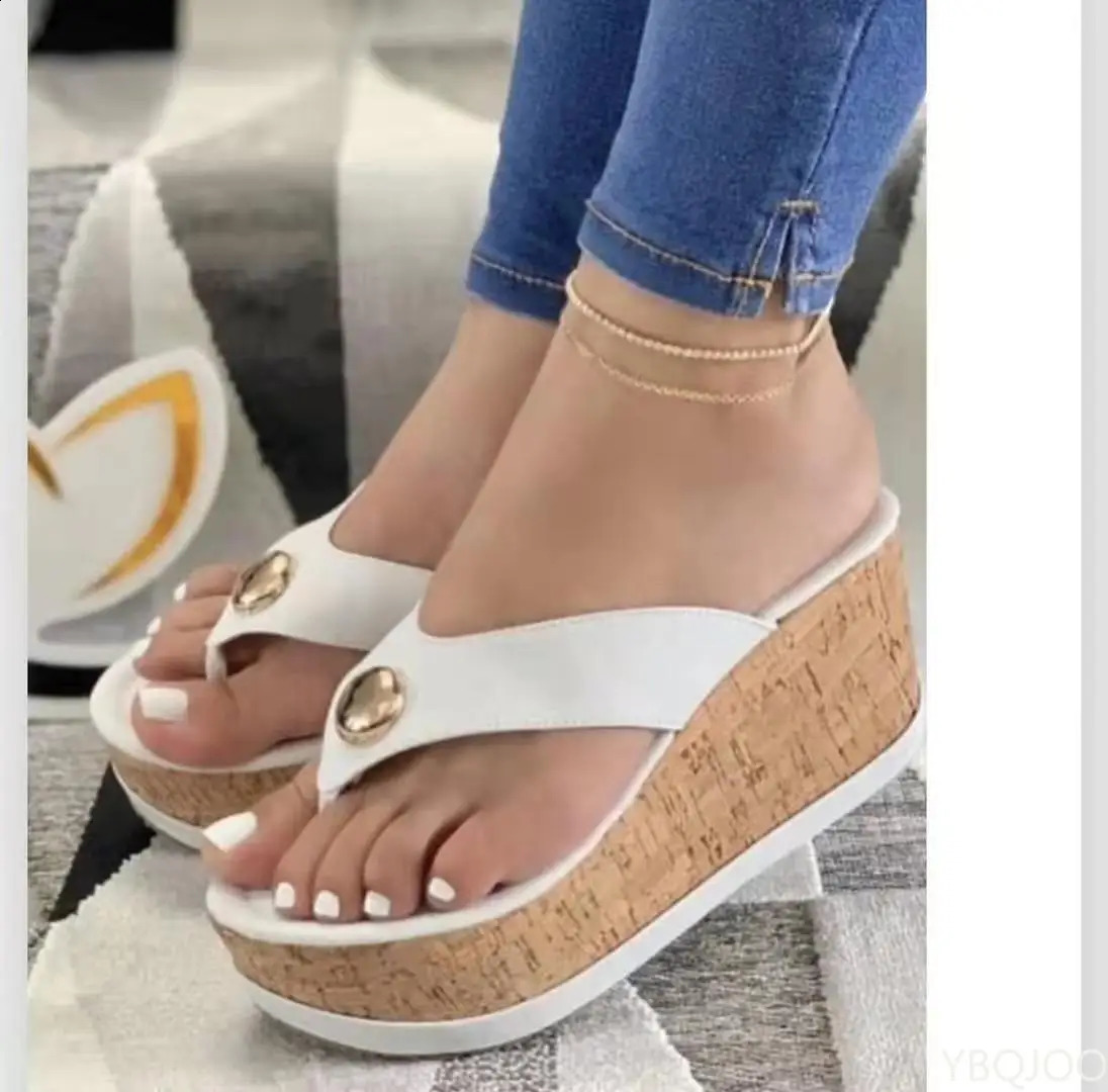 Summer Womens Shoes Women Plus Size Beach Sandals Wedge Slippers Platform Zapatillas Muje 241225
