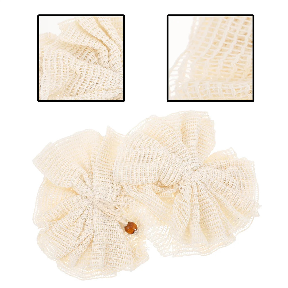 4 Pcs Ramie Loofah Bath Shower Scrubber Scrubbers Portable Bathtub Baby Clean Body Flowers Flax Puffs Ball Sponge 241226
