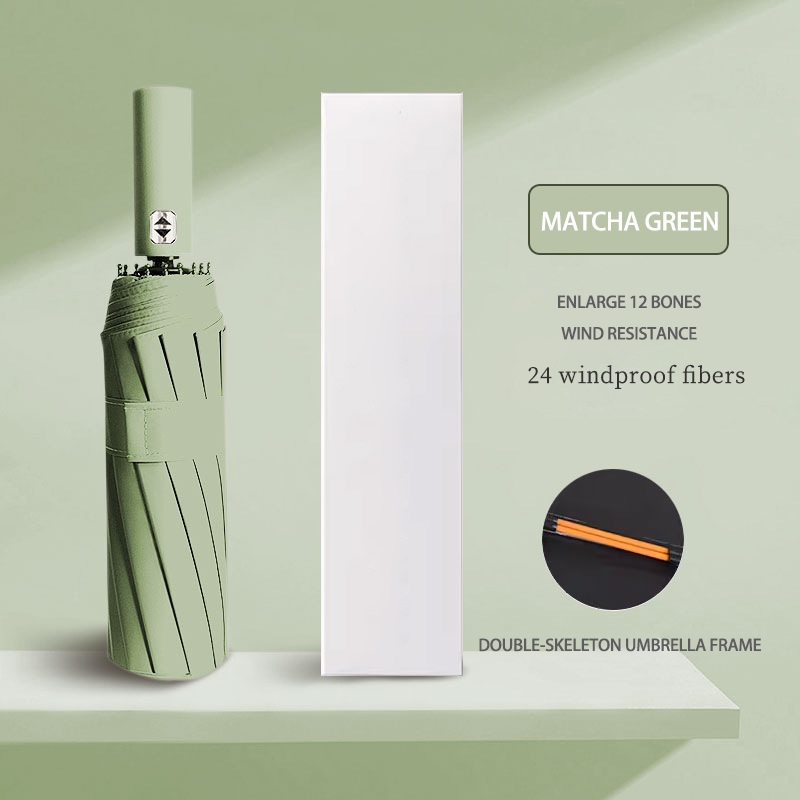 Large Thickened Folding Umbrella with Logo for Advertising - Sun and Rain Use