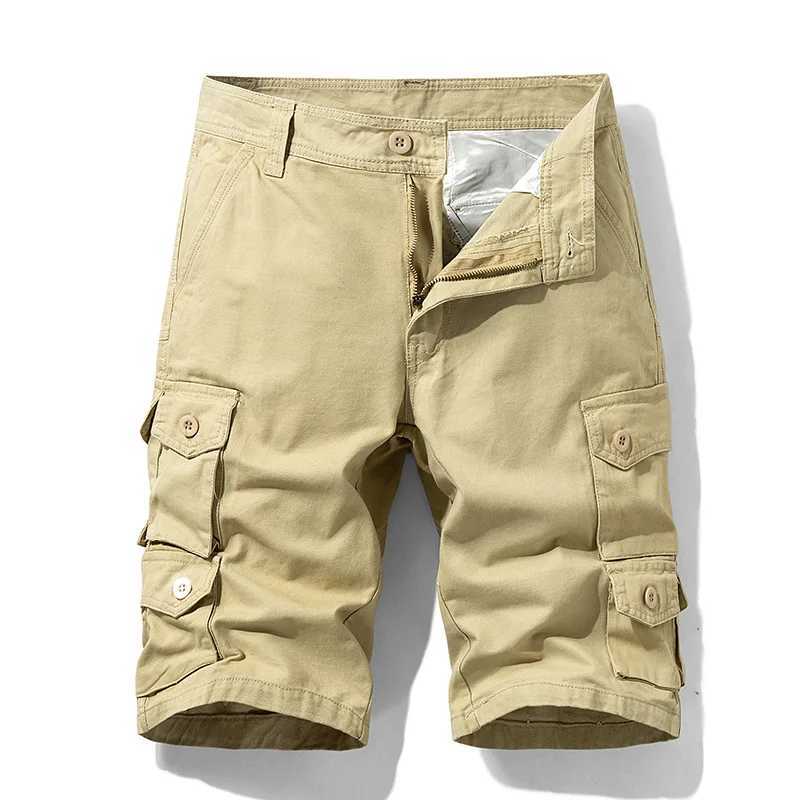 Cargo Shorts Men Cotton Bermuda Male New 2024 Summer Mens Baggy Military Zipper Pants Male Army Green Tactical Shorts W241226