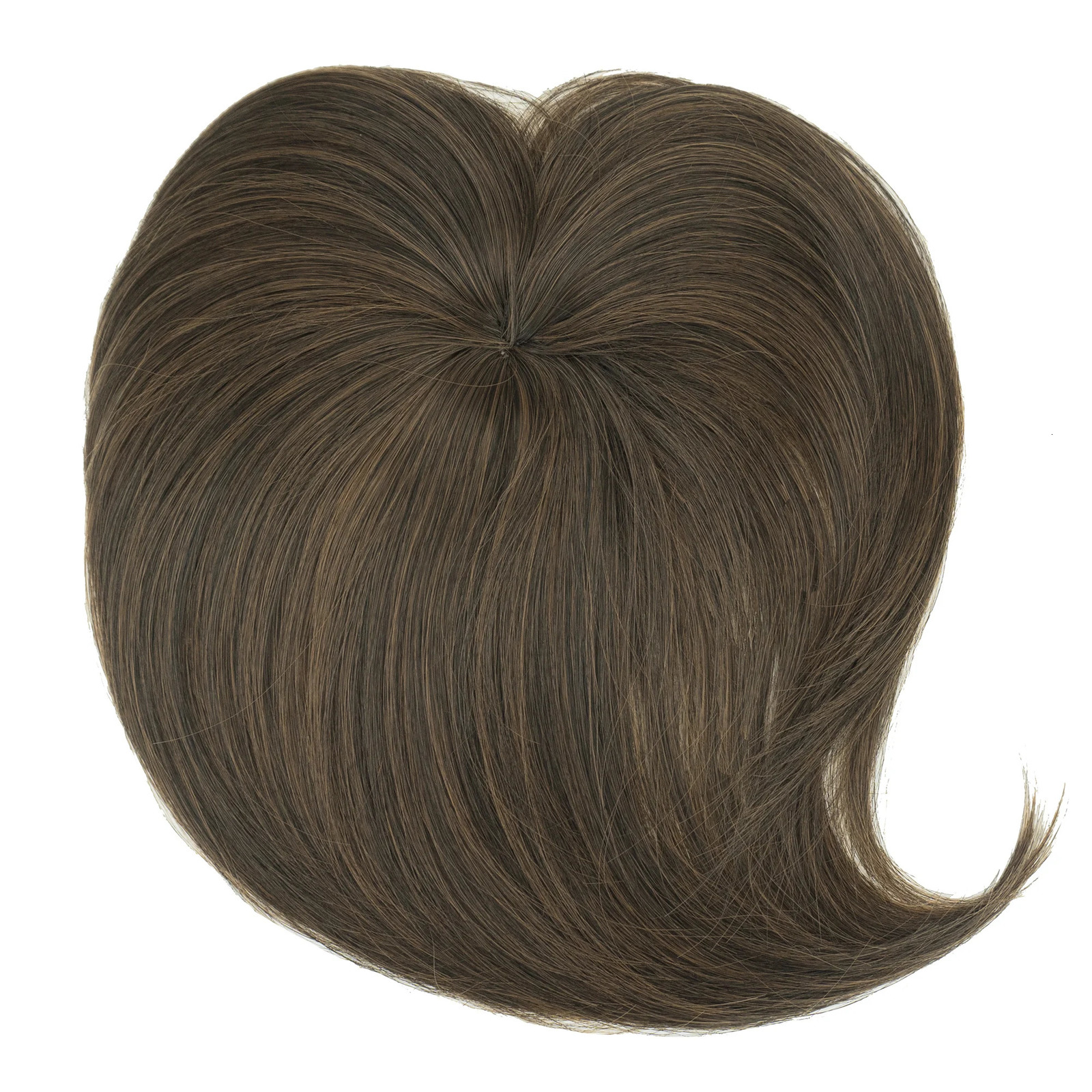 Soowee Synthetic Hair Topper With Bangs Invisible 3D Hair Toupee Hairpieces Top Hair Closures for Men and Women 241225