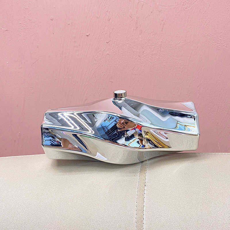 Evening Bags Clutch Fashionable Irregular High End Box Bag Simple Temperament Generous Acrylic Hand Held Crossbody Bags 241226