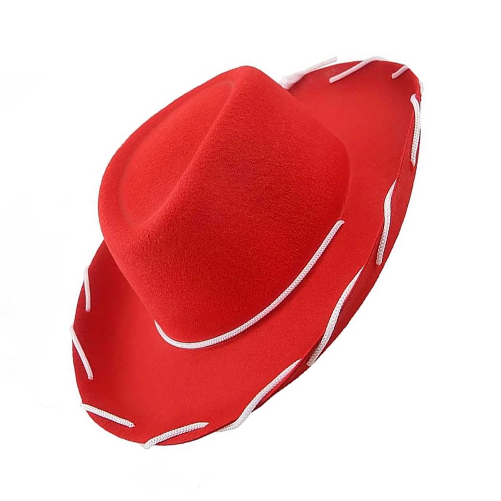 2024 New Fashion Adjustable Chin Str Cowboy Hat Western Womens Clothing Theme Party Hat W241225