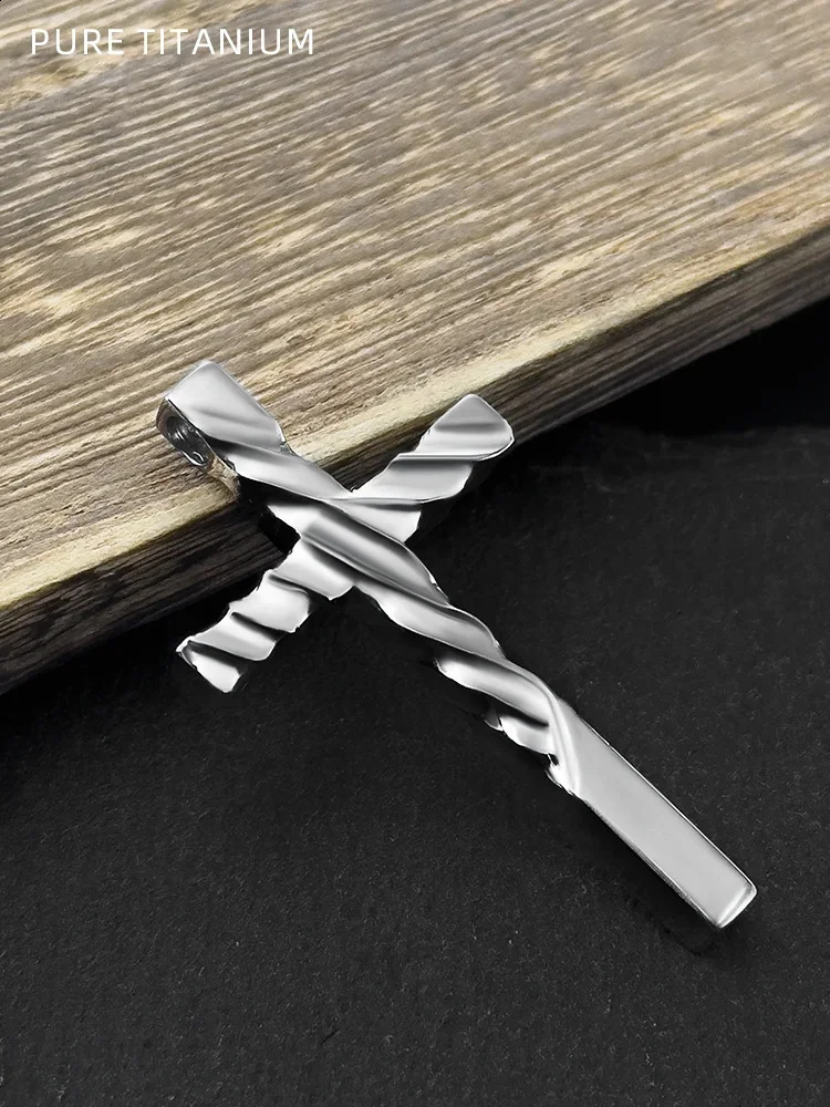 Pure Cross Pendant Handmade Mirror Jewelry Grade Polished Premium Feeling Couple American Pendant Hip Hop Sweater Chain 241220