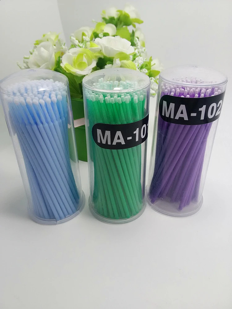 200 Pcs Micro Disposable Swab Bruch Application Eyelash Cotton Swab Makeup Toos High Quality 241226