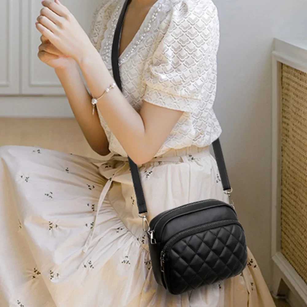 Diamd Lattice Womens Shoulder Bag Leather Female Crossbody Bags Luxury Handbags Organizer and Purses Shopping Cell Phe BagXJ241225
