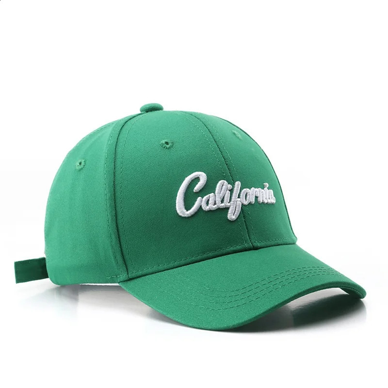 Embroidered Adjustable Green baseball cap Spring men Sports hat Breathable Cotton Trucker hat for Women travel sun hats 241226