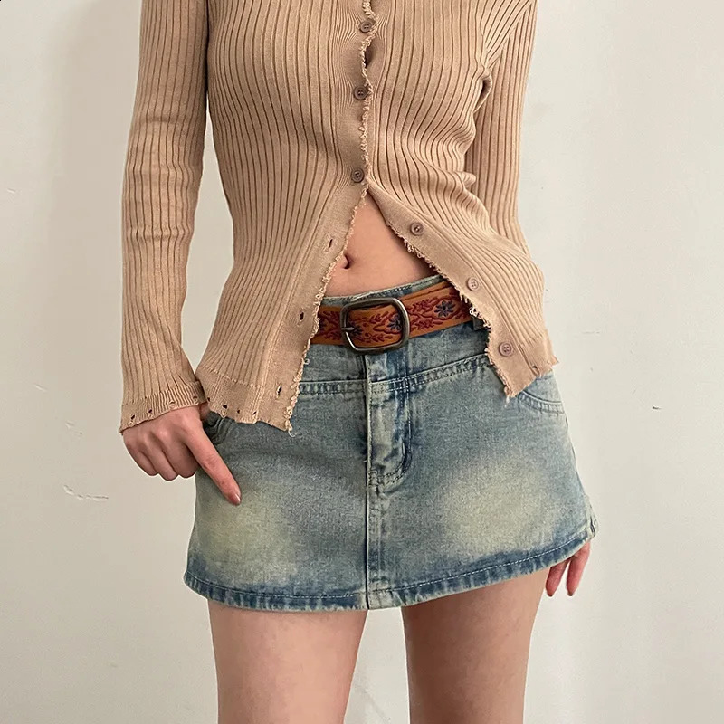 Pattern Print Retro Y2K Belts For Women Buckle Pin Waist Belt Female Pu Leather Hip Hop Fashion Waistband 241226