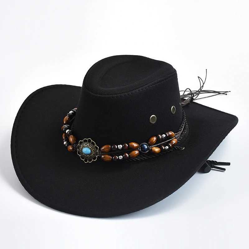 Retro Western Mens Denim Hat Womens Artificial Suede Gentleman Denim Womens Jazz Hat Sombrero Hombre C W241225