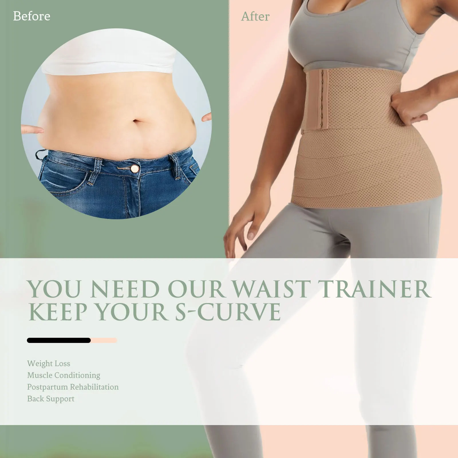 Women Waist Trimmer Belt Tummy Control Waist Cincher Stomach Belly Wrap Abdomen Slimming Shaper Waist Bandage Wrap Trimmer Belt 241225