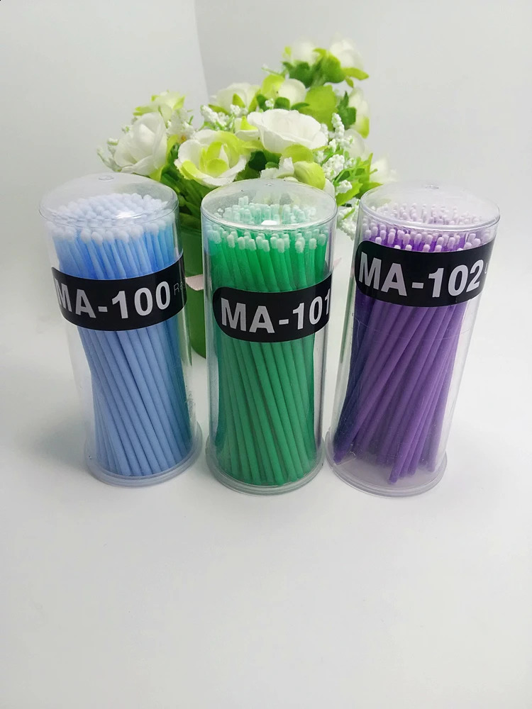 200 Pcs Micro Disposable Swab Bruch Application Eyelash Cotton Swab Makeup Toos High Quality 241226