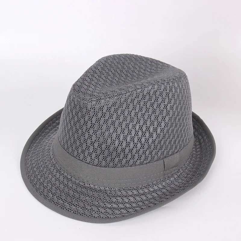 Summer Mesh Breathable Material Mens Fedoras Adult Bowling Hat Classic Edition Cheap Hat W241225