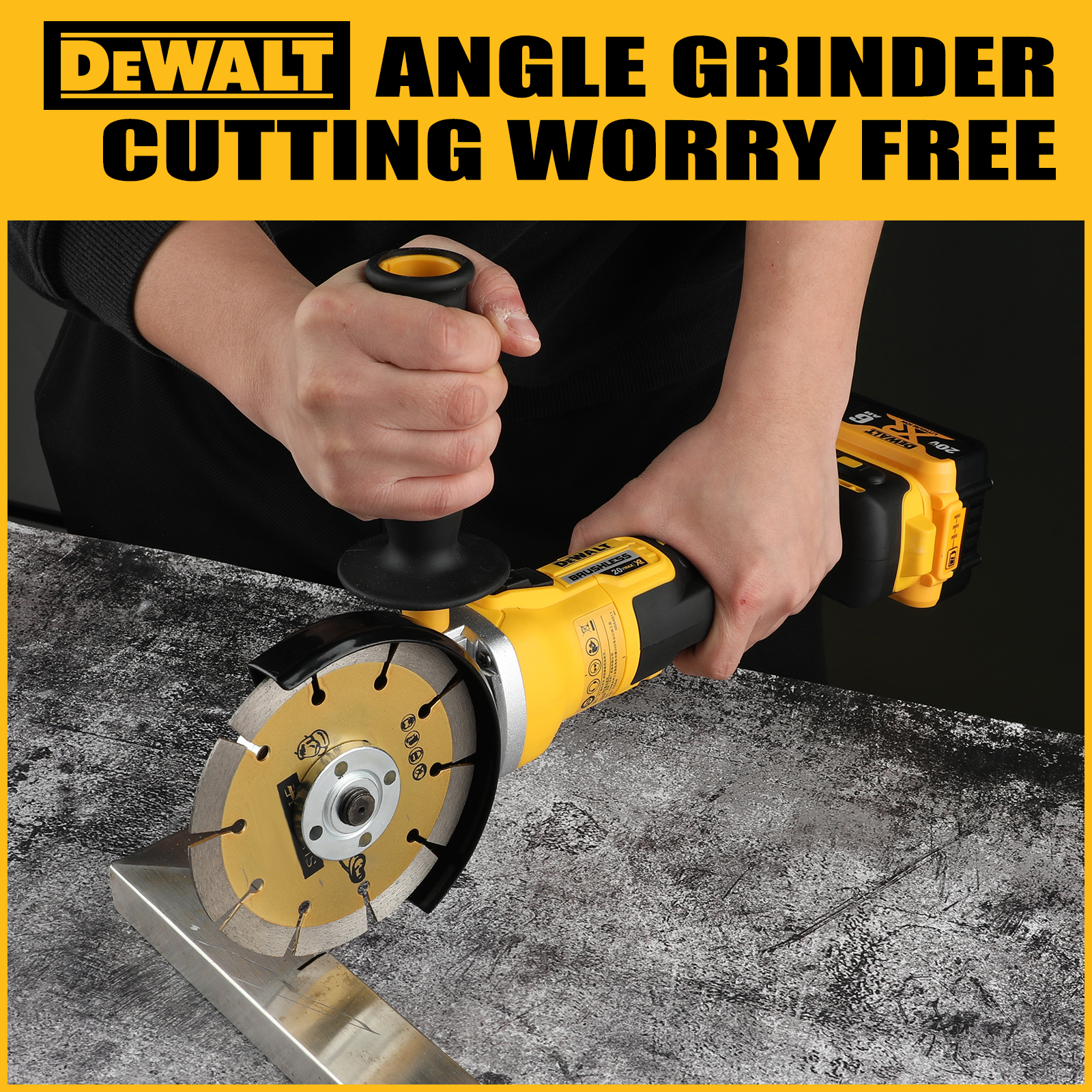 DeWalt DCG405FN 20V Max Brushless Flat Head Angle grinder (tool only)