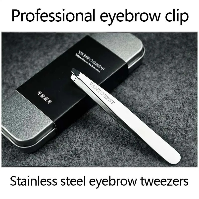 Professional stainless steel eyebrow pliers oblique eyebrow clip beauty makeup appliances 241223