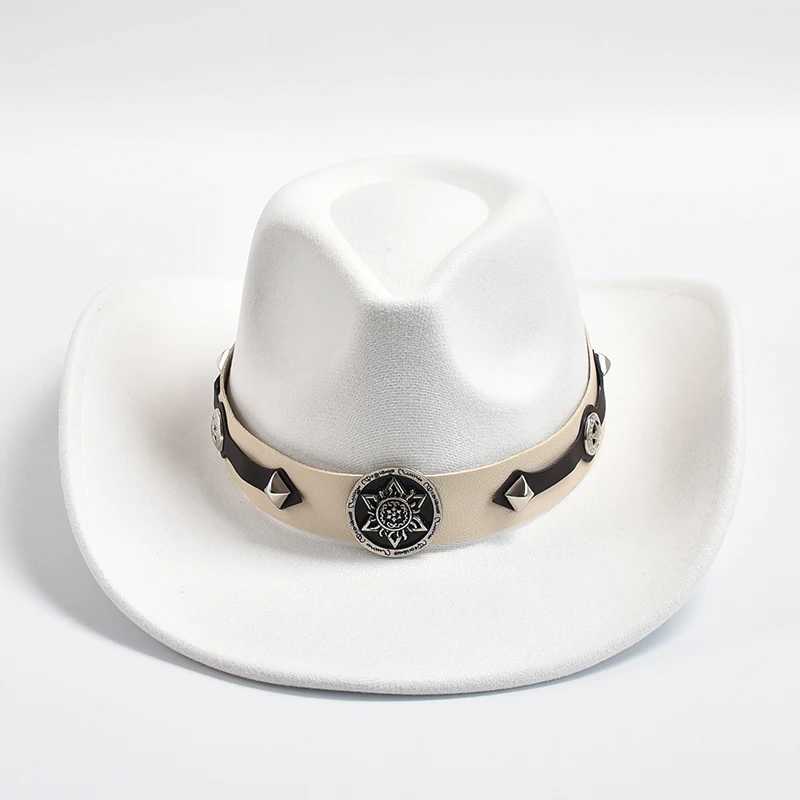New Rolled Brim Fedora hat unisex retro western cowboy hat autumn denim girl jazz hat W241225