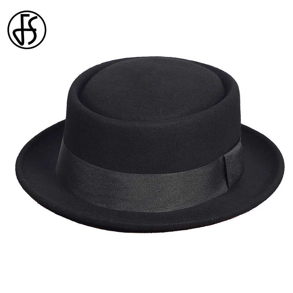 F. S small hat church Panama mafia C gentleman black jazz men winter wedding wool felt Fedora W241225