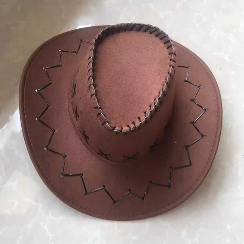 Vintage Western Cowboy C Riding Hiking Jazz Hat Fashion Western Women Panama Outdoor Wedding Decoration Fedoras Sombrero Hombre W241225