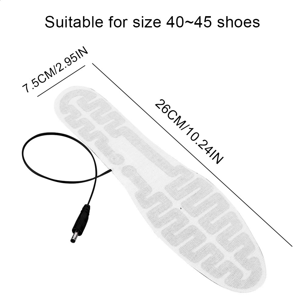 USB Heated Shoe Insoles Electric Foot Warming Pad 10W Winter Warm Insoles Winter Outdoor Sports Heating Insole 241226