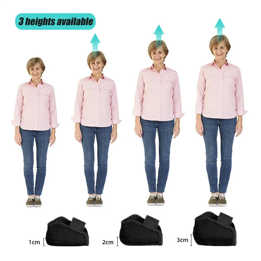 1Pair Invisible Height Increase Silicone Socks Gel Heel Pads Orthopedic Arch Support Heel Cushion Soles Insole Foot Massage 241226