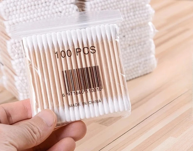 100PCS Cotton Pad for Ears Disposable Iodophor Cotton Swab High Quality Safety Big Head Cleaning Swab 241226
