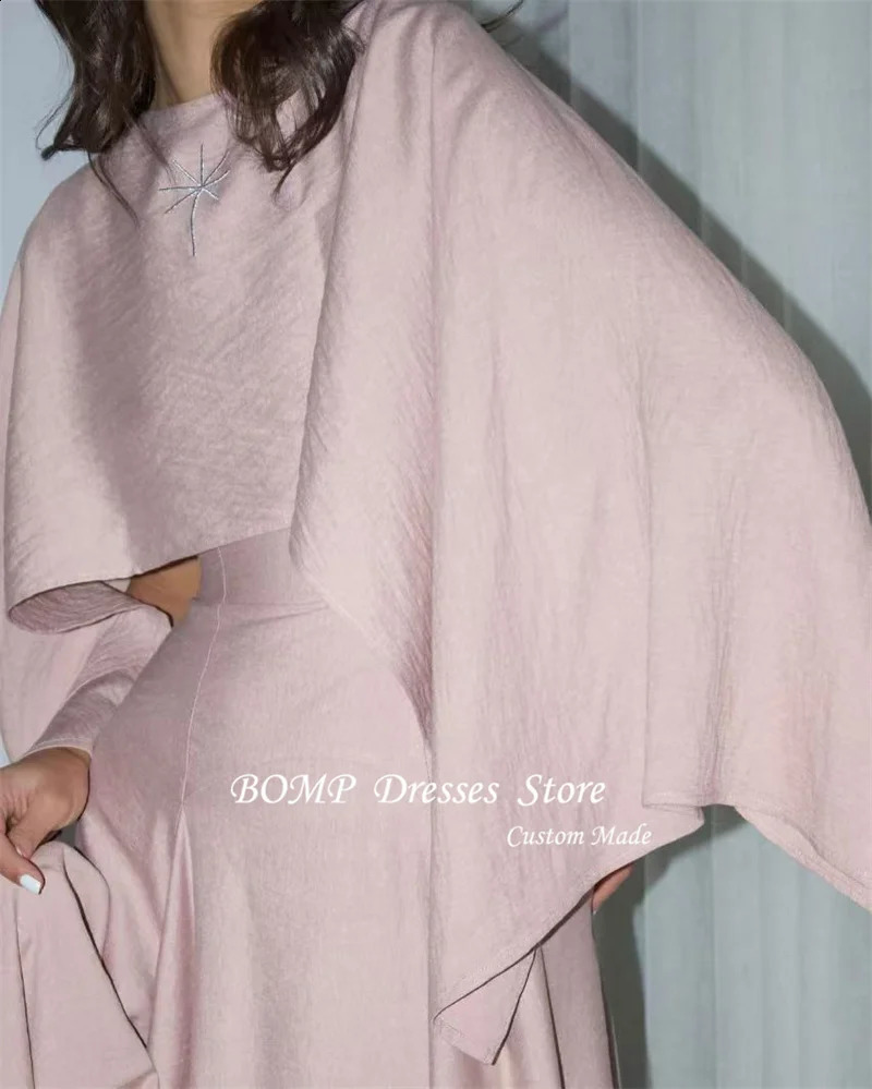 BOMP 2PCS Elegant Mother Of Bride Formal Evening Dresses Women Dubai Arabic Jacket Blush Pink Wedding Guest Gowns Customized 241223
