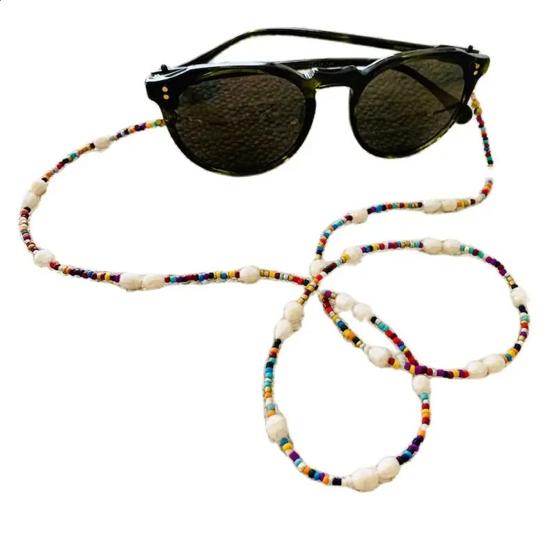 Women Natural Freshwater Pearl Sunglasses Chain Bohemian Colorful Beads Glasses Strap For Man Sunglasses Holder Fashion Jewelry 241226