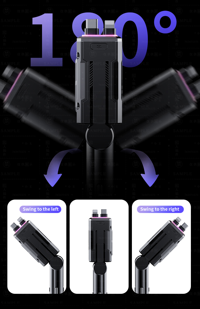 Fast Charge 120W 4-in-1 Vehicle Charging Hub with Digital Display - Compatible with iPhones and Samsungs